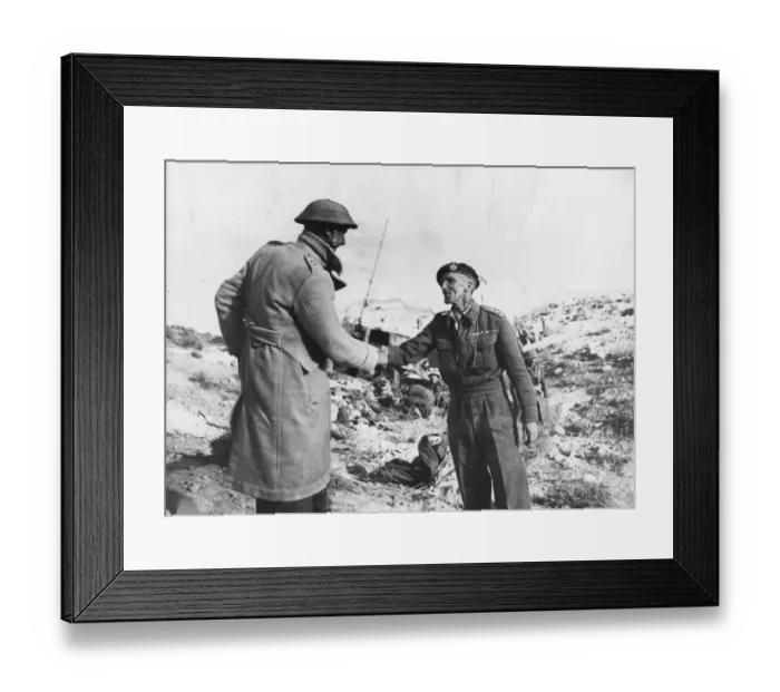 Framed Print : The first closing of the Tobruk-Sidi Rezegh Corridor. - British Framed Print : The first closing of the Tobruk-Sidi Rezegh Corridor. - British