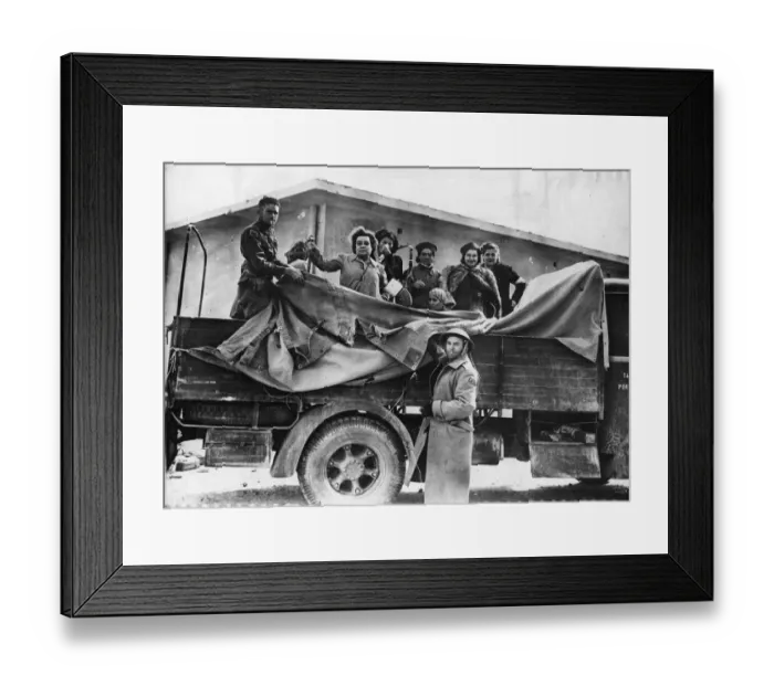 Framed Print : The Fall of Tobruk. Libya. Italian women being evacuated from Tobruk Framed Print : The Fall of Tobruk. Libya. Italian women being evacuated from Tobruk