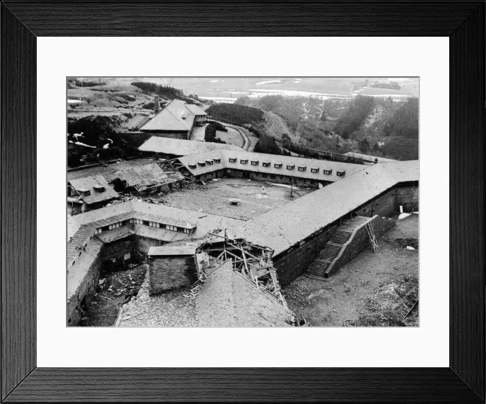 Framed Print : A SS training school in Ordensburg Vogelsang which has been captured by men of the 9th Framed Print : A SS training school in Ordensburg Vogelsang which has been captured by men of the 9th
