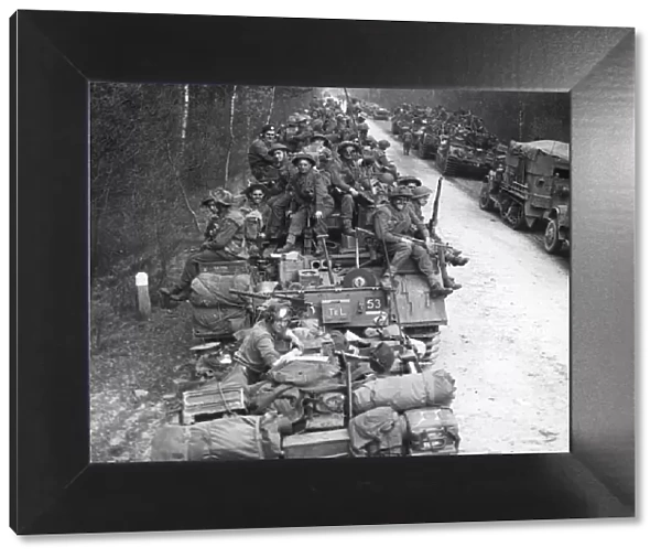 15th Scottish division advances on the River Elbe, Germany