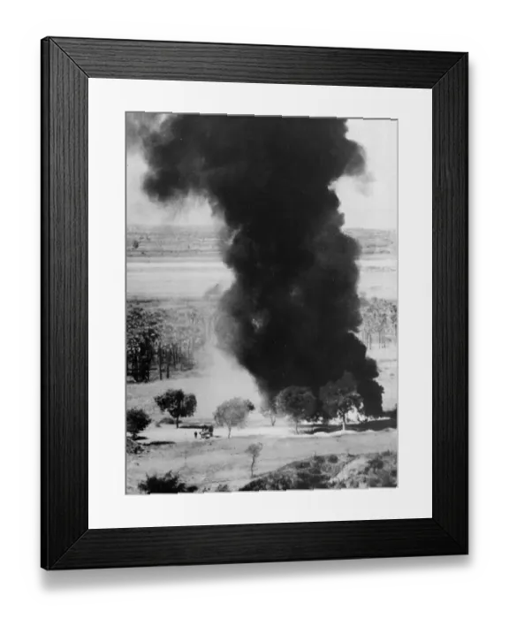 Framed Print : A harmless looking farm cart trundling along a country road between Kyaukpadung