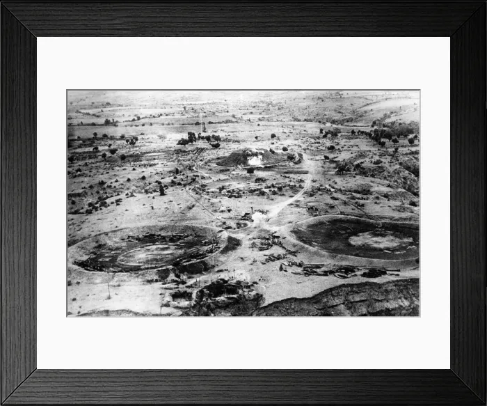 Framed Print : Picture taken during a very successful attack on an oil storage tank at Sadaing Tank Farm