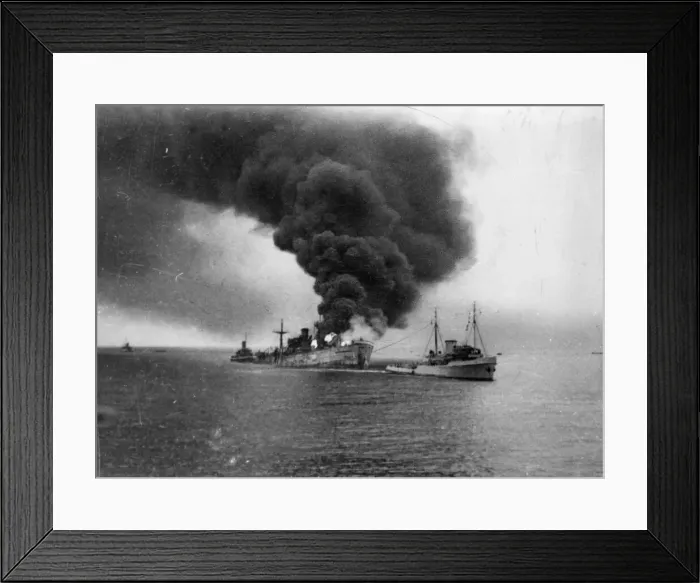 Framed Print : A Dutch tug has, since 1940, towed to safety 22 Allied ships with a total tonnage of over