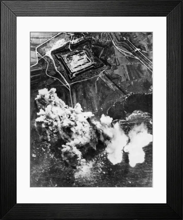 Framed Print : Raid by heavy bombers of the American Eighth Air Force on two important targets in Framed Print : Raid by heavy bombers of the American Eighth Air Force on two important targets in