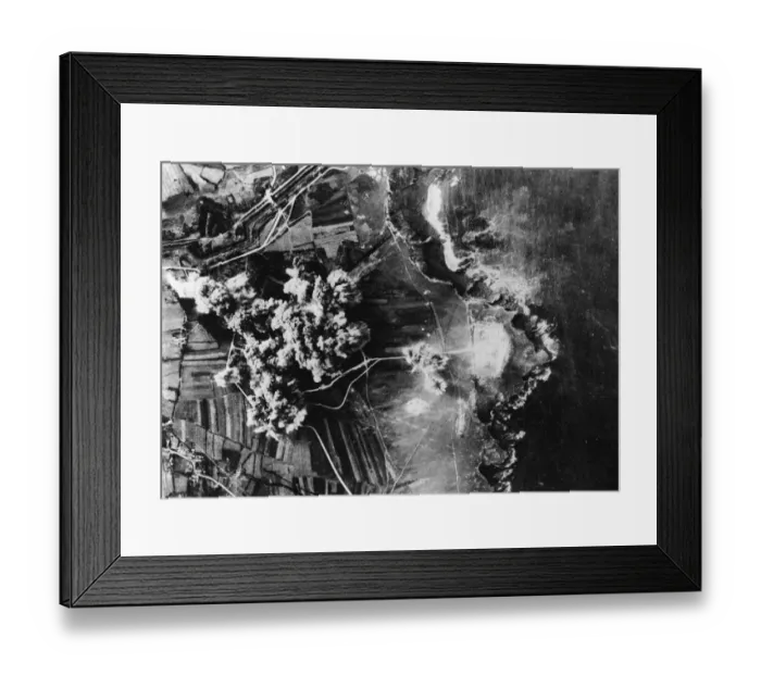 Framed Print : Raid by heavy bombers of the American Eighth Air Force on two important targets in