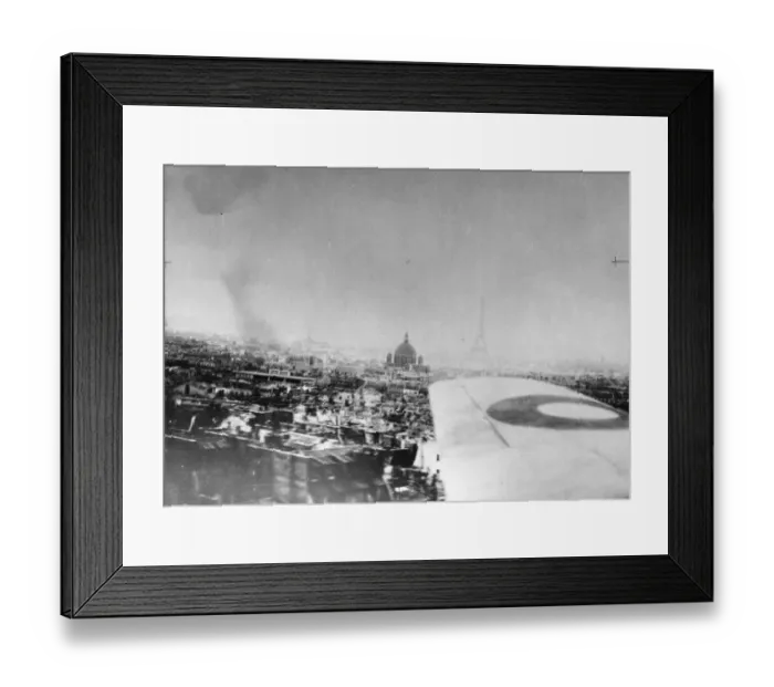 Framed Print : Paris, France, picture taken from the coastal command plane Framed Print : Paris, France, picture taken from the coastal command plane