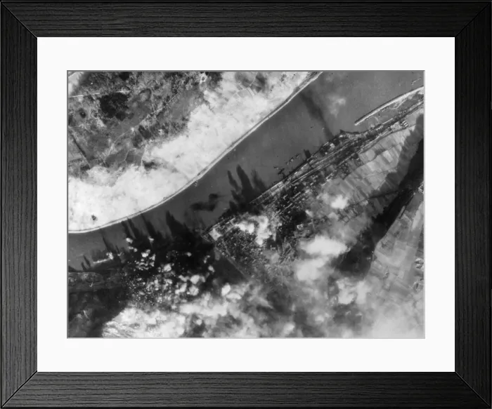 Framed Print : Bombs on Bergen. Striking at German supply lines just behind the battle lines Framed Print : Bombs on Bergen. Striking at German supply lines just behind the battle lines