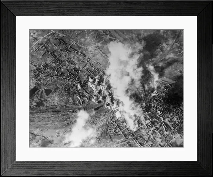 Framed Print : Cutting the neck. Heavy high explosive concentration of bombs Framed Print : Cutting the neck. Heavy high explosive concentration of bombs