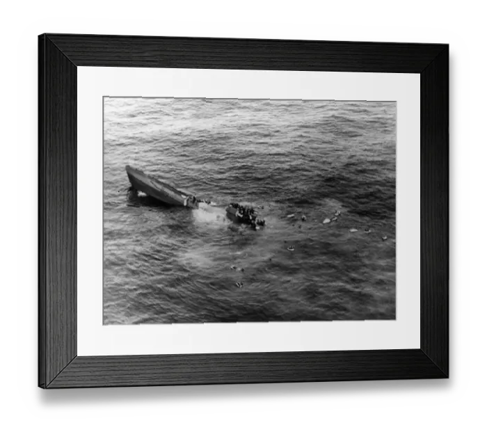 Framed Print : U-boat sinking in Atlantic Ocean, successfully taken out by a Short Sunderland British Framed Print : U-boat sinking in Atlantic Ocean, successfully taken out by a Short Sunderland British