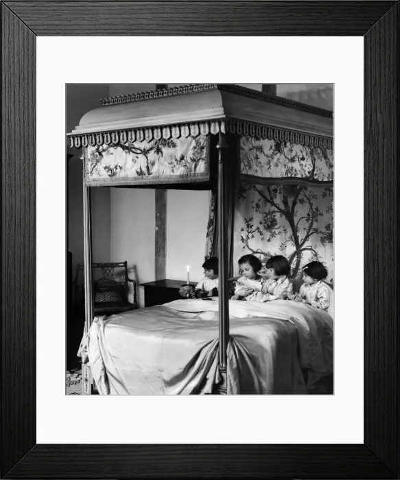 Framed Print : In this quaint old mansion where they have a real old four-poster bed Framed Print : In this quaint old mansion where they have a real old four-poster bed