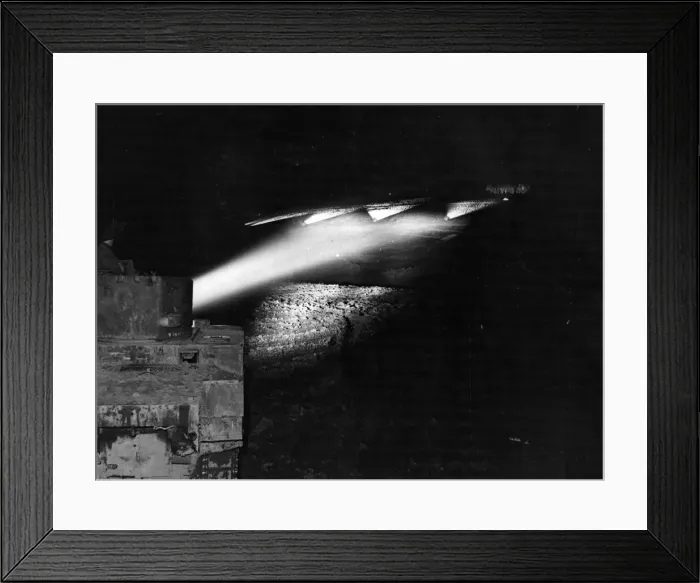 Framed Print : In the left foreground is an American Grant tank fitted with special British CDL turret