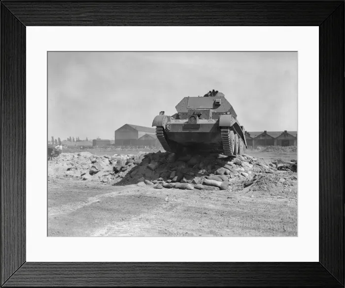 Framed Print : A10 Cruiser tanks straight off the production line are put through their paces at Leyland Framed Print : A10 Cruiser tanks straight off the production line are put through their paces at Leyland