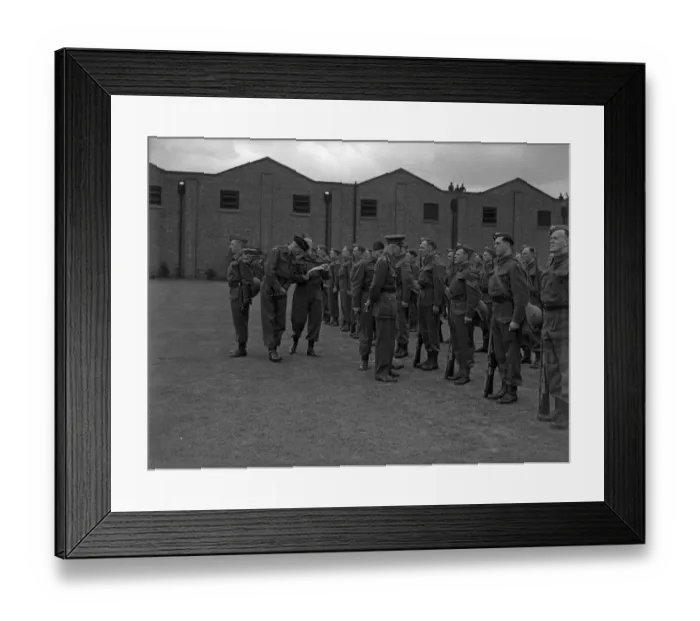 Framed Print : Members of the Home Guard parade for inspection at an un-named Birmingham location 15th Framed Print : Members of the Home Guard parade for inspection at an un-named Birmingham location 15th