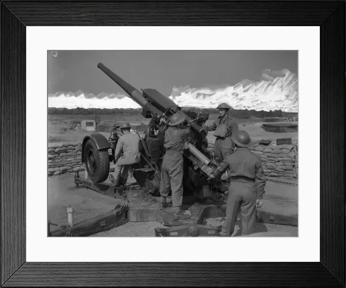 Framed Print : Heavy Anti Aircraft Batteries situated close to the City of Birmingham for the defence of Framed Print : Heavy Anti Aircraft Batteries situated close to the City of Birmingham for the defence of