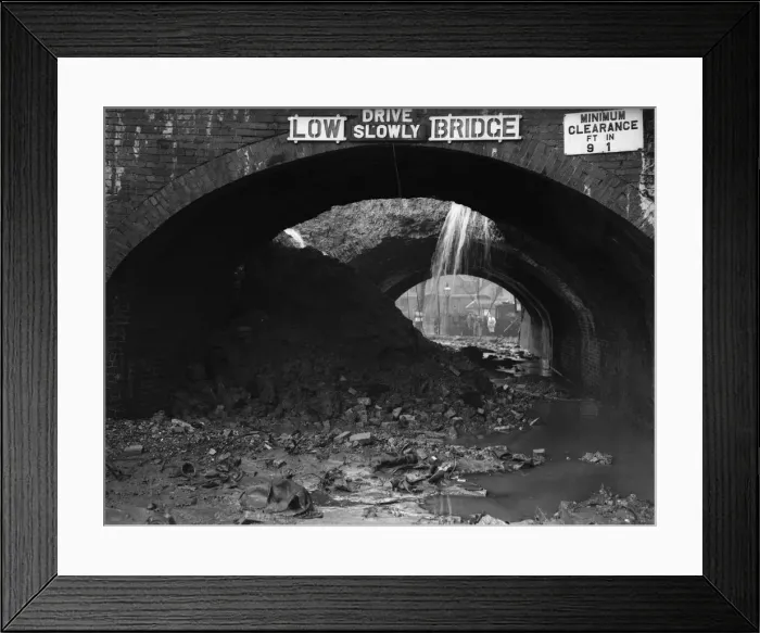 Framed Print : A direct hit on the Birmingham to Worcester canal at the Bournville canal tunnel Framed Print : A direct hit on the Birmingham to Worcester canal at the Bournville canal tunnel