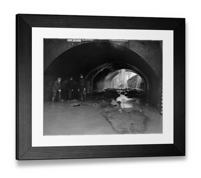 Framed Print : Firemen and rescue worker survey the scene after a direct hit on the Birmingham to Framed Print : Firemen and rescue worker survey the scene after a direct hit on the Birmingham to