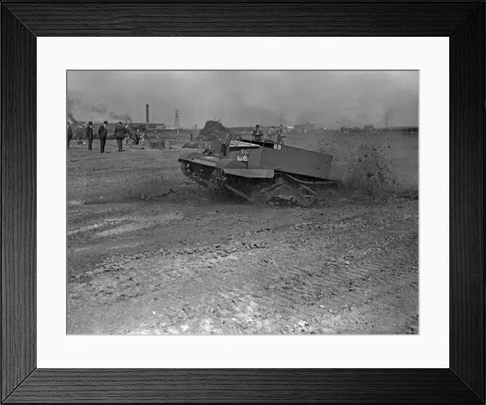 Framed Print : Bren Gun Carriers straight off the production line are put through their paces at Leyland Framed Print : Bren Gun Carriers straight off the production line are put through their paces at Leyland