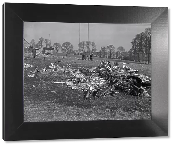 The wreckage of a Junkers Ju 88 F1+BT Wk Nr 7188 of III  /  KG 76 at Wychbold