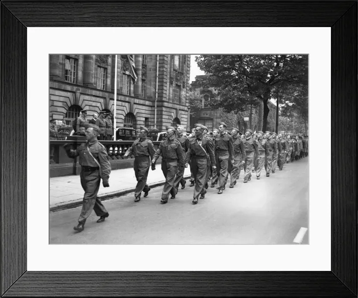 Framed Print : Lord Harrowby taking the salute at a parade of Walsall L. D. V. 19th July 1940 Framed Print : Lord Harrowby taking the salute at a parade of Walsall L. D. V. 19th July 1940