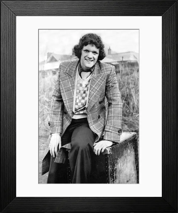 Framed Print : Roy Aitken sitting on team hamper February 1976 Framed Print : Roy Aitken sitting on team hamper February 1976