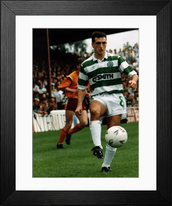 Framed Print : Paul McStay of Celtic in possession of the ball football