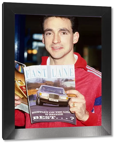 Paul McStay reading Fast Lane car magazine January 1988