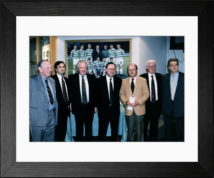 Framed Print : First Celtic FC Board of directors after Fergus McCann took oversuit shirt Framed Print : First Celtic FC Board of directors after Fergus McCann took oversuit shirt