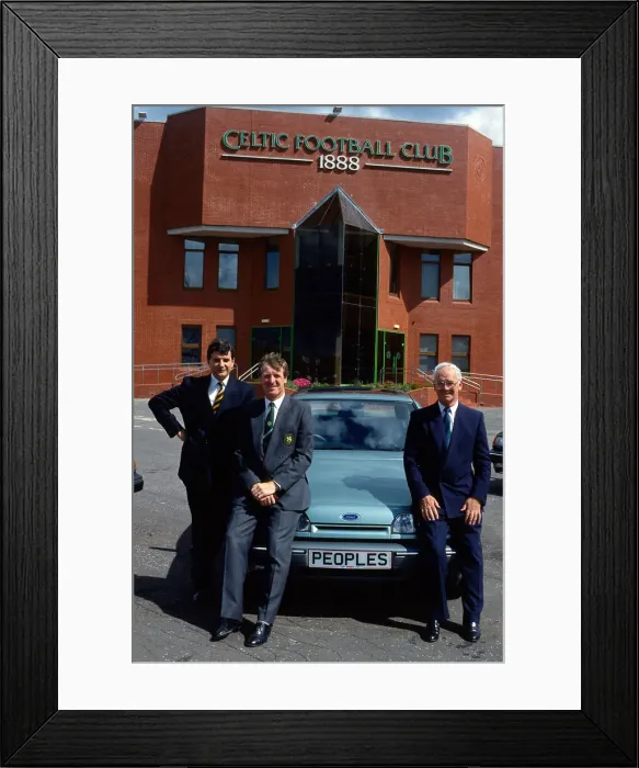 Framed Print : Billy McNeill & Jack McGinn at Celtic Park September 1989 Framed Print : Billy McNeill & Jack McGinn at Celtic Park September 1989