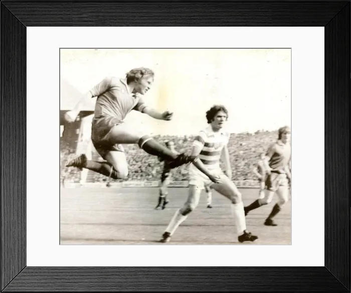 Framed Print : Aberdeen versus Celtic October 1978 football Pittodrie joe harper hits a post Framed Print : Aberdeen versus Celtic October 1978 football Pittodrie joe harper hits a post