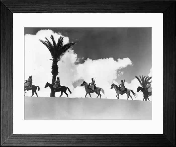 Framed Print : Spahi regiment of French forces in The Western Desert. World War Two Framed Print : Spahi regiment of French forces in The Western Desert. World War Two