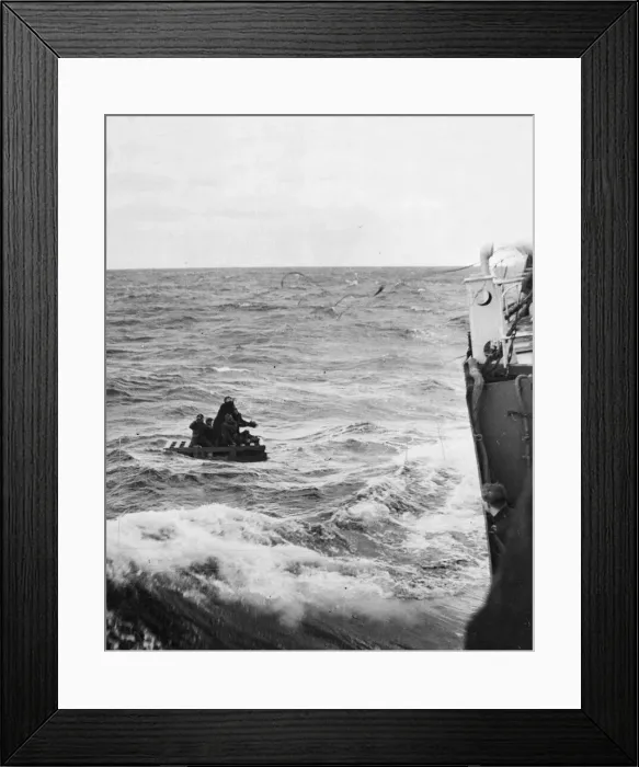 Framed Print : Lieutenant C L Davies, RN. Pictured at sea. Location unknown Framed Print : Lieutenant C L Davies, RN. Pictured at sea. Location unknown
