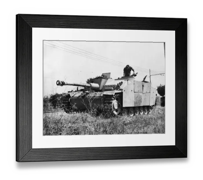 Framed Print : German Mk. III tank with 75 mm gun knocked out at Salerno. Circa September 1943 Framed Print : German Mk. III tank with 75 mm gun knocked out at Salerno. Circa September 1943