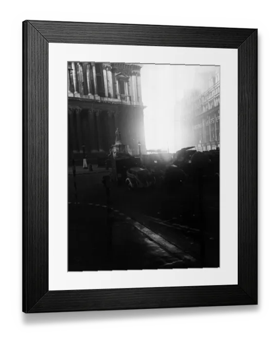 Framed Print : Second Great Fire of London. Amen Corner shops blaze furiously during H. E fire raid Framed Print : Second Great Fire of London. Amen Corner shops blaze furiously during H. E fire raid