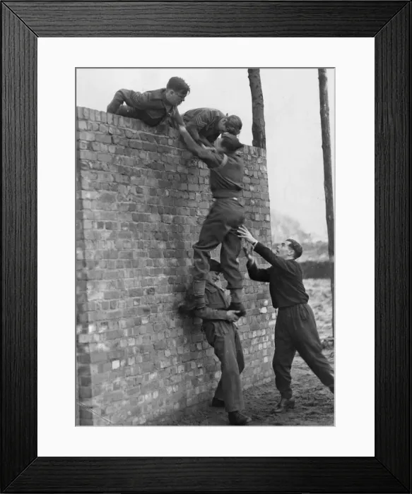Framed Print : Members of the Junior Training Corps and the Army Cadet Force undergoing a toughening up Framed Print : Members of the Junior Training Corps and the Army Cadet Force undergoing a toughening up
