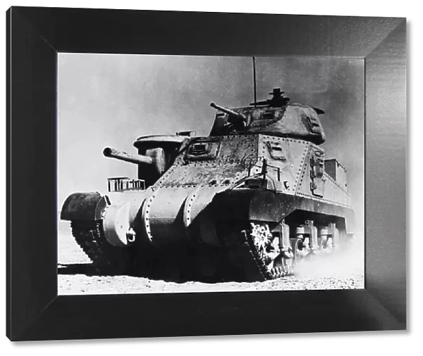 General Grant tank in Western Desert during Second World War. Circa 1942