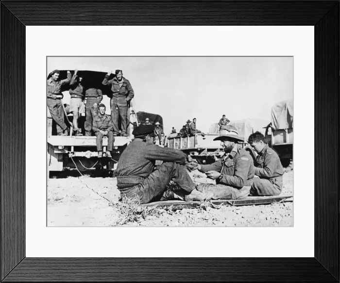 Framed Print : Two days work by British and Australian airmen turned Tripolitamian desert into Air Base Framed Print : Two days work by British and Australian airmen turned Tripolitamian desert into Air Base