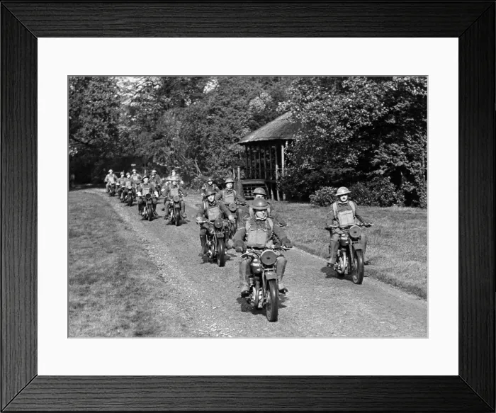 Framed Print : A company of mechanised troops undergoing a course of rough riding Framed Print : A company of mechanised troops undergoing a course of rough riding
