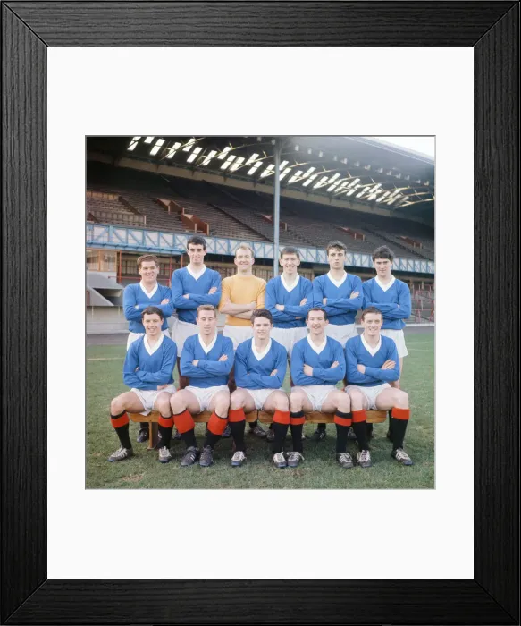 Framed Print : Glasgow Rangers, Photocall, 25th November 1963. Back Row, left to right Framed Print : Glasgow Rangers, Photocall, 25th November 1963. Back Row, left to right