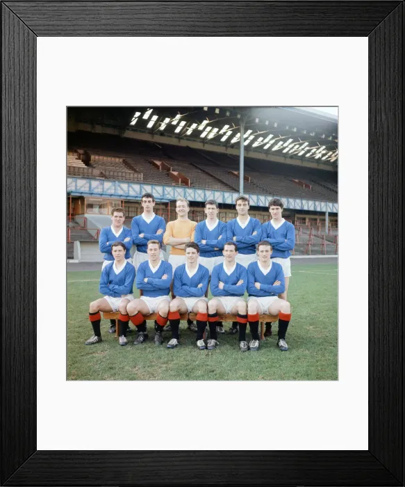 Framed Print : Glasgow Rangers, Photocall, 25th November 1963. Back Row, left to right Framed Print : Glasgow Rangers, Photocall, 25th November 1963. Back Row, left to right