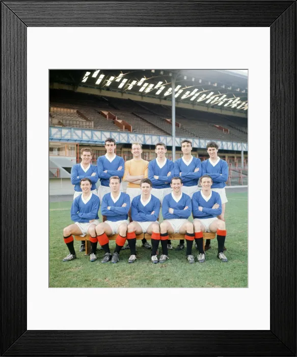 Framed Print : Glasgow Rangers, Photocall, 25th November 1963. Back Row, left to right Framed Print : Glasgow Rangers, Photocall, 25th November 1963. Back Row, left to right
