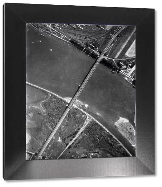 An air reconnaissance pictures of one of the Rhine bridges which will be of great
