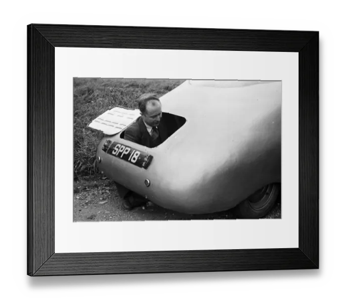 Framed Print : Fairthorpe Atom mini car, a rear-engined two-door fibre glass car designed by British