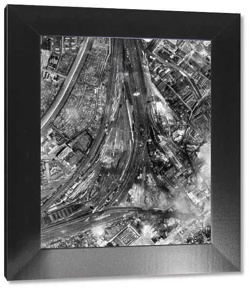 Reconnaissance photograph taken after the RAFs heavy attacks on Cologne on 28  /  29th