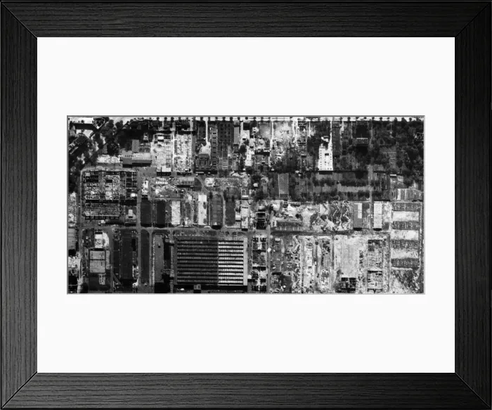 Framed Print : Heavy bomb damage to the Mariendorf district in Berlin. Pictured, the Aska Niawerke A. G Framed Print : Heavy bomb damage to the Mariendorf district in Berlin. Pictured, the Aska Niawerke A. G
