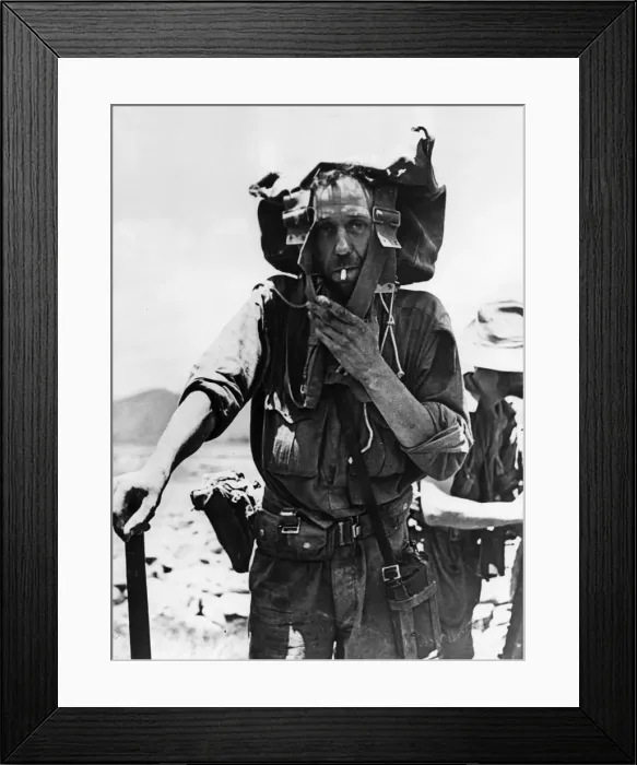 Framed Print : A soldier working on the Burma Road. Circa 1942 Framed Print : A soldier working on the Burma Road. Circa 1942