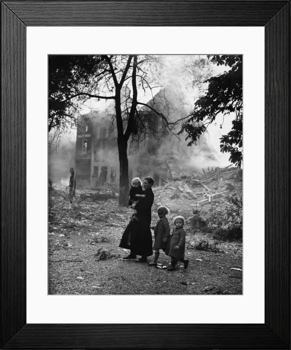 Framed Print : Picture taken (location unknown) during the invasion of Belgium, by Germany