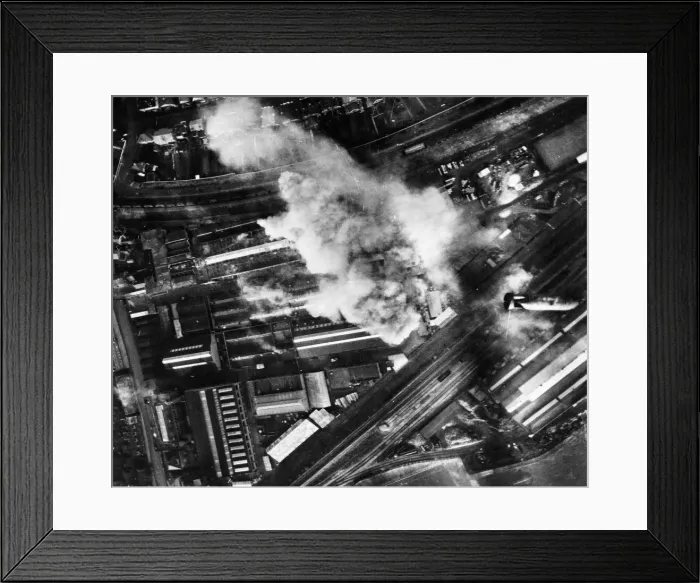 Framed Print : Mosquito bombers attack the Stork Engineering and Diesel Works at Rengelo, Holland