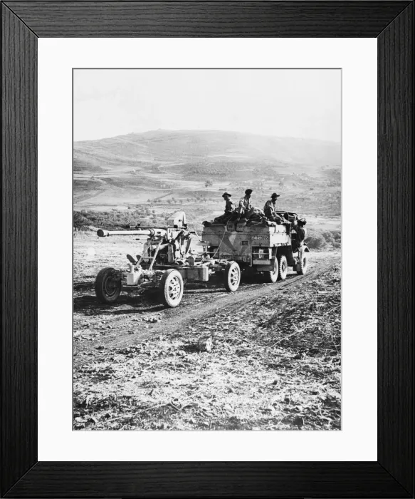 Framed Print : The allied advance into Syria. Axis infiltration into Syria compelled the advance