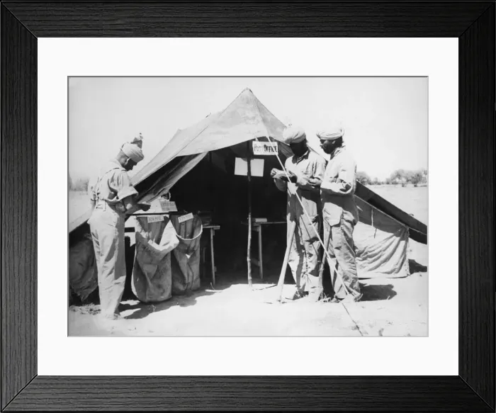 Framed Print : A British general with some British and Indian troops visited the Russian lines in Persia Framed Print : A British general with some British and Indian troops visited the Russian lines in Persia