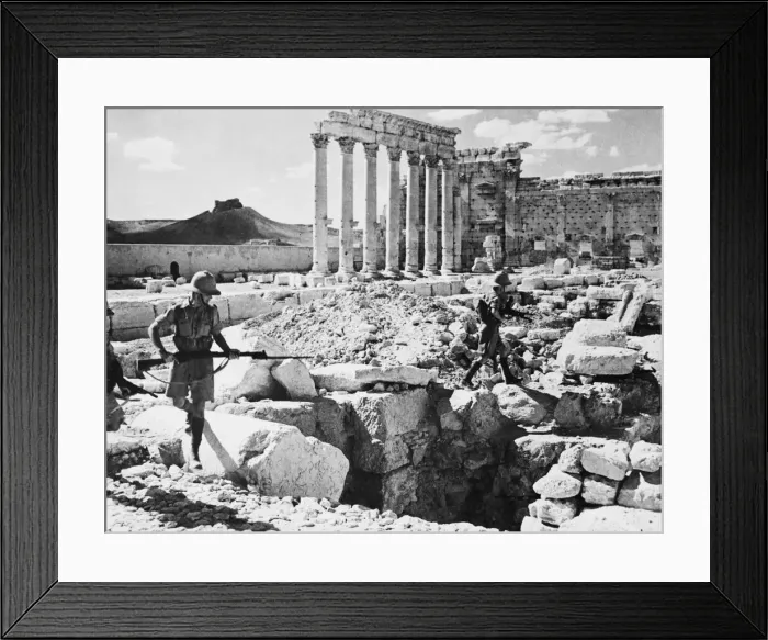 Framed Print : Occupation of Palmyra. After strong opposition British troops occupied Palmyra in